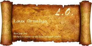 Laux Orsolya névjegykártya